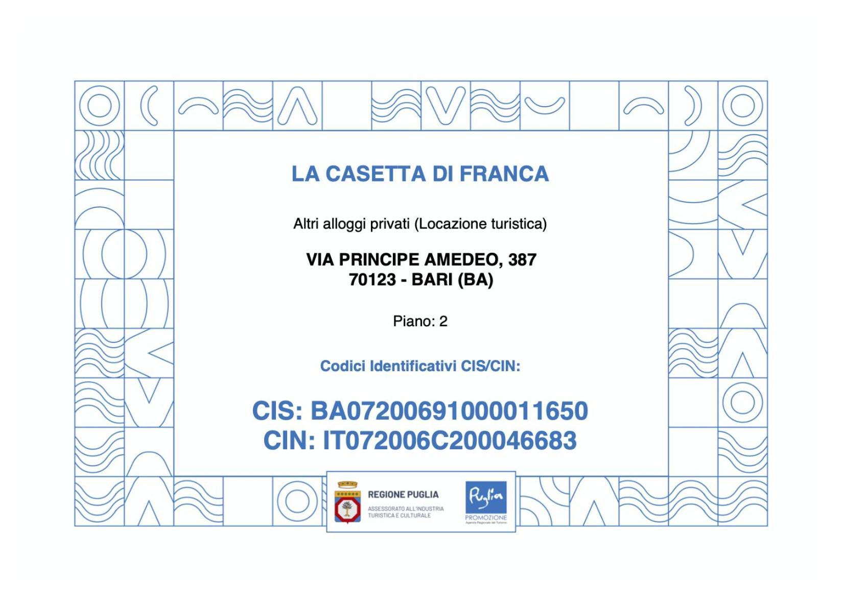 La Casetta Di Franca Bari Zewnętrze zdjęcie